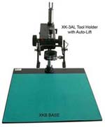 Steel plate lined with ESD Rubber accommodating XK Top tool holders and allowing to use magnetic board supports XBB-2