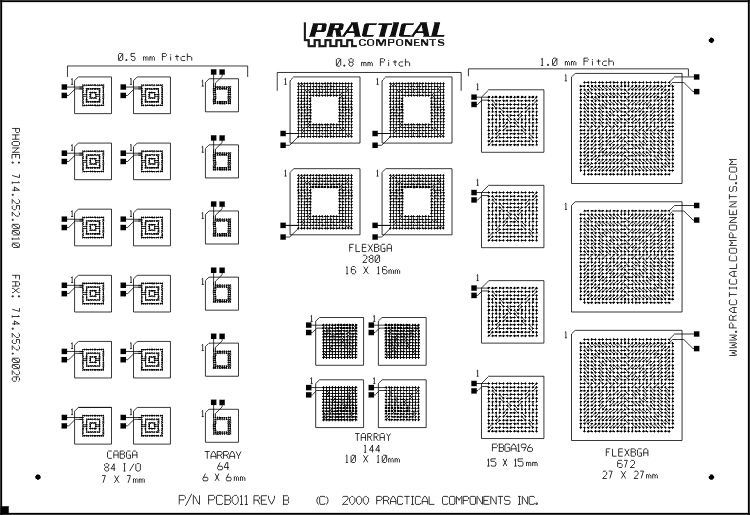 PCB011 BGA Fine Pitch Board