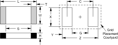 SMC Surface Mount Ceramic Capacitor Drawing