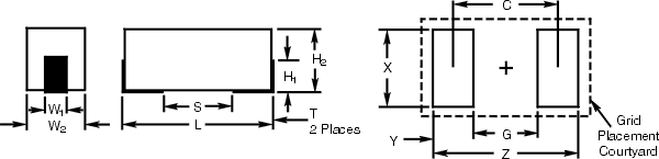 SMTA Surface Mount Tanatalum Capacitor Drawing