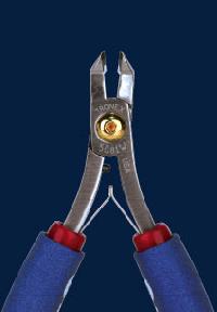 Fine Hard Wire Cutters, Standard Handle Length, 50 Degree Wide Class W, Flush