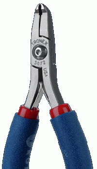 Angulated Cutters, Long Ergonomic Handle, 50 degree long oval cutting edges, Flush