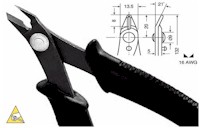 5' Micro cutting pliers w/conductive handle