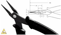 6 inch round nose pliers w/conductive handle