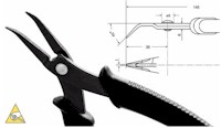 6 inch bent nose pliers w/conductive handle