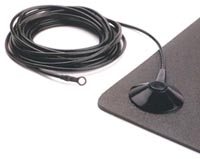 Ground cord for floor mats, black 10ft, female (to fit male, 10 mm snap on the mat)