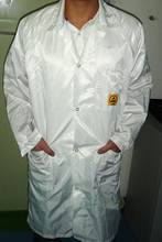 No-Stat CL Series ZeroCharge Clean Room Lab Coat, Fabric Grid Type, with zipper