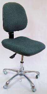 ESD Safe Fabric Chair with ESD soft rubber wheels (dark grey)