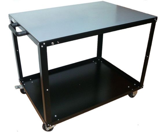 ESD Safe Utility Cart. The largest available from the ZeroCharge brand. Top shelf finish: Anti-static two layer non burn rubber mat. Same performance as ATR-1