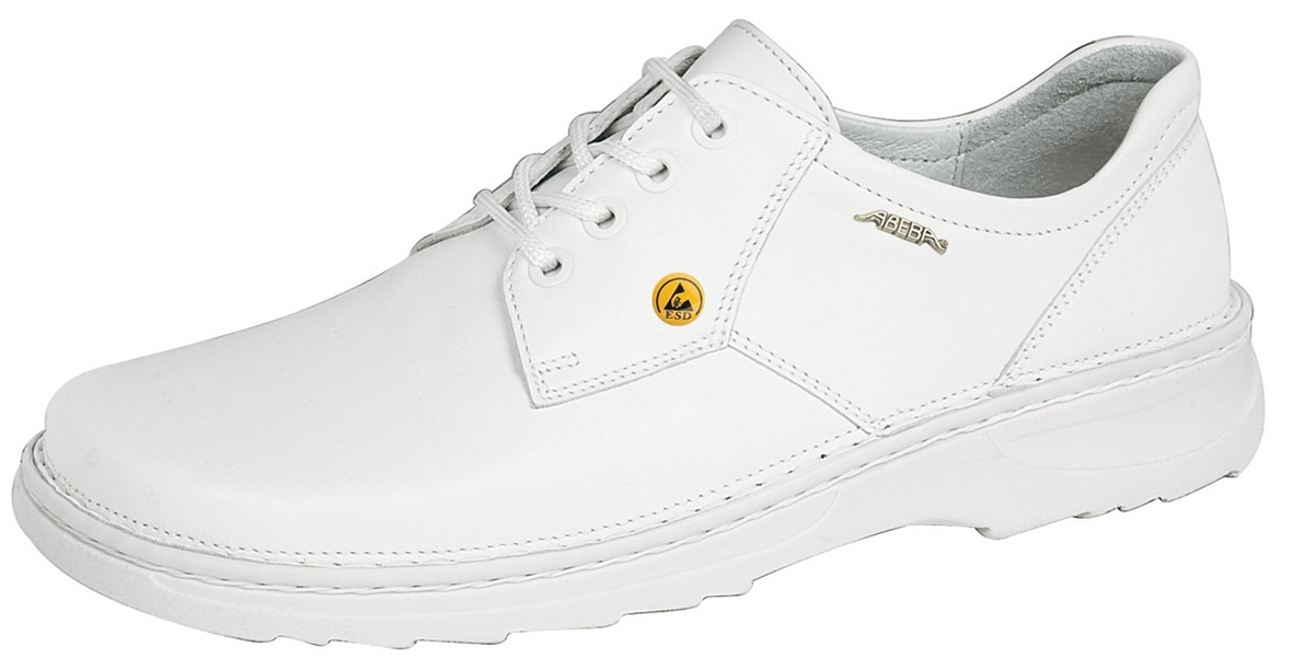 ESD Shoes, Smooth leather, White
