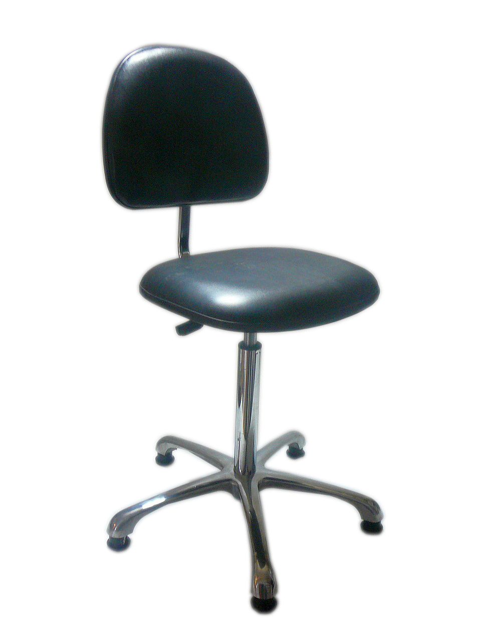 ESD Safe Vinyl Cleanroom Chair with gliders (all plastic casters)