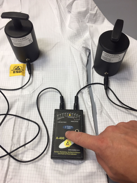 Universal Resistance Checker with 2 Resistance Probes. Measures Surface Resistance, Surface to Ground, and Point to Point Resistance