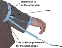 AML Smart and Comfortable Wrist Strap Set. Cord support band keeps the wire from interfering
